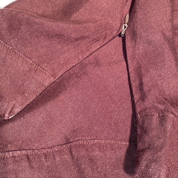 NY Collection Scalloped hem embroidered a-line flare skirt brown turquoise PM - Picture 11 of 11